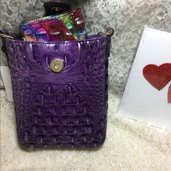 FINAL$ NWT BRAHMIN ULTRAVIOLET CROSSBODY & AWESTRUCK WALLET- bundle offer only - Picture 3 of 9